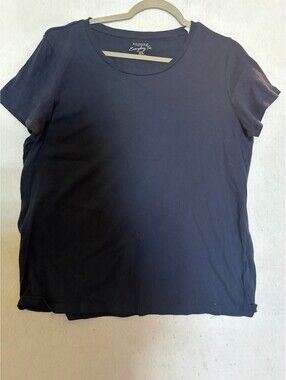 Sonoma Navy Blue Short Sleeve Scoop Neck T-Shirt Size S